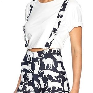BlackMilk Real Cat Overall Shorts